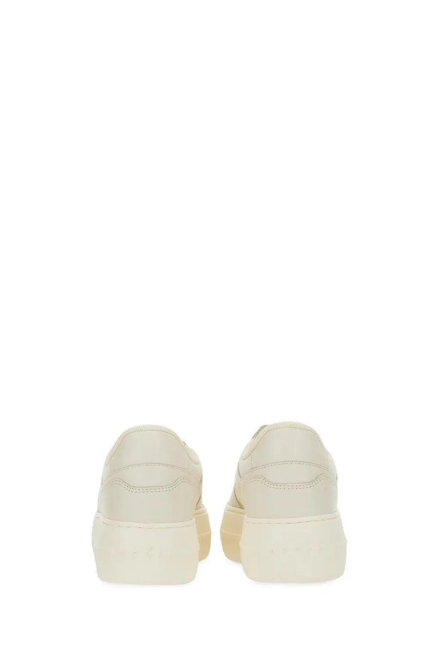 Hogan women’s sneaker Hogan Skyscraper white cream platform sneaker with smooth leather upper and matching rubber sole