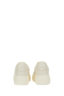 Hogan women’s sneaker Hogan Skyscraper white cream platform sneaker with smooth leather upper and matching rubber sole