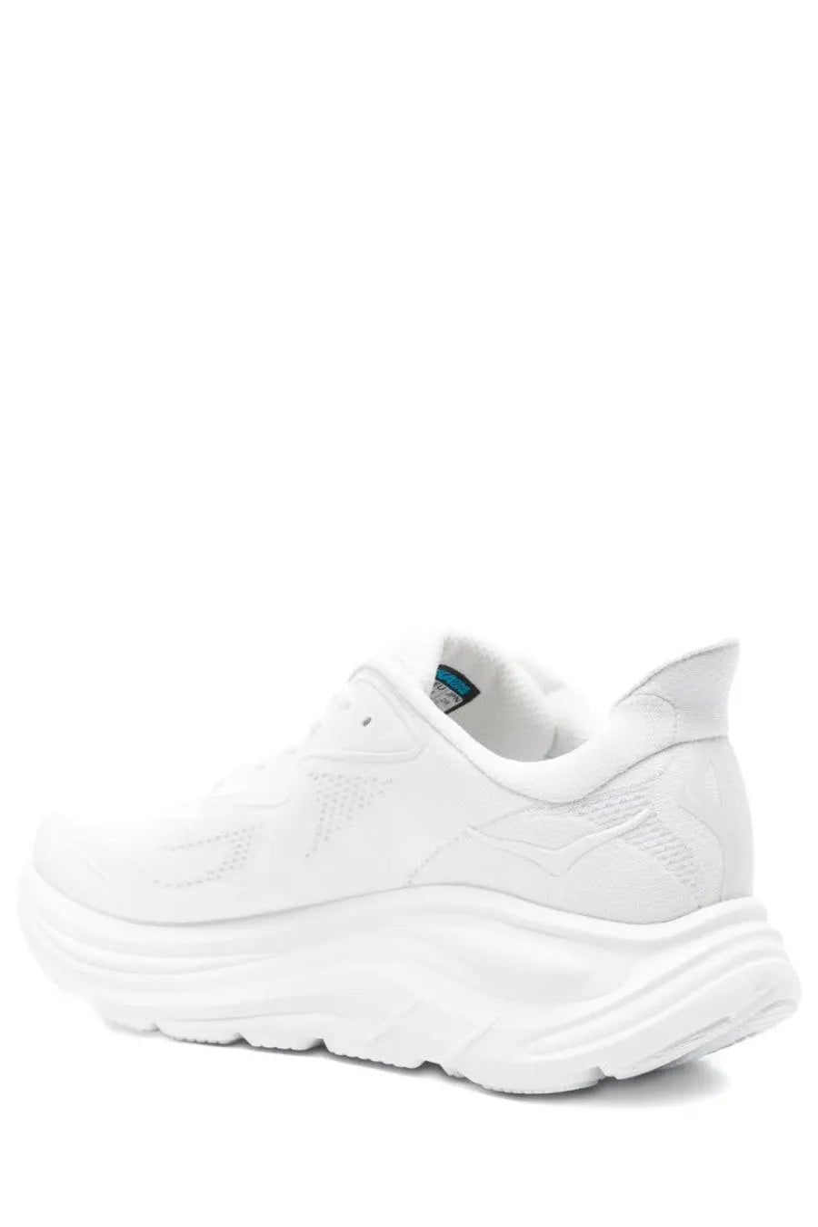 Hoka unisex sneaker clifton white with breathable mesh upper and thick cushioned sole for running comfort