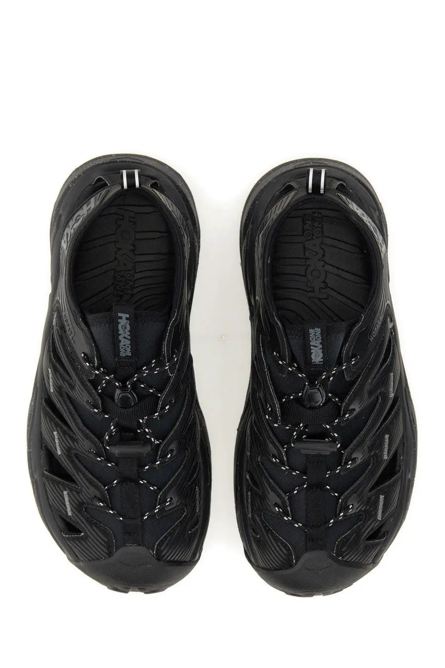 Black Hoka unisex sneaker Hopara with sleek breathable design and textured upper for comfortable wear