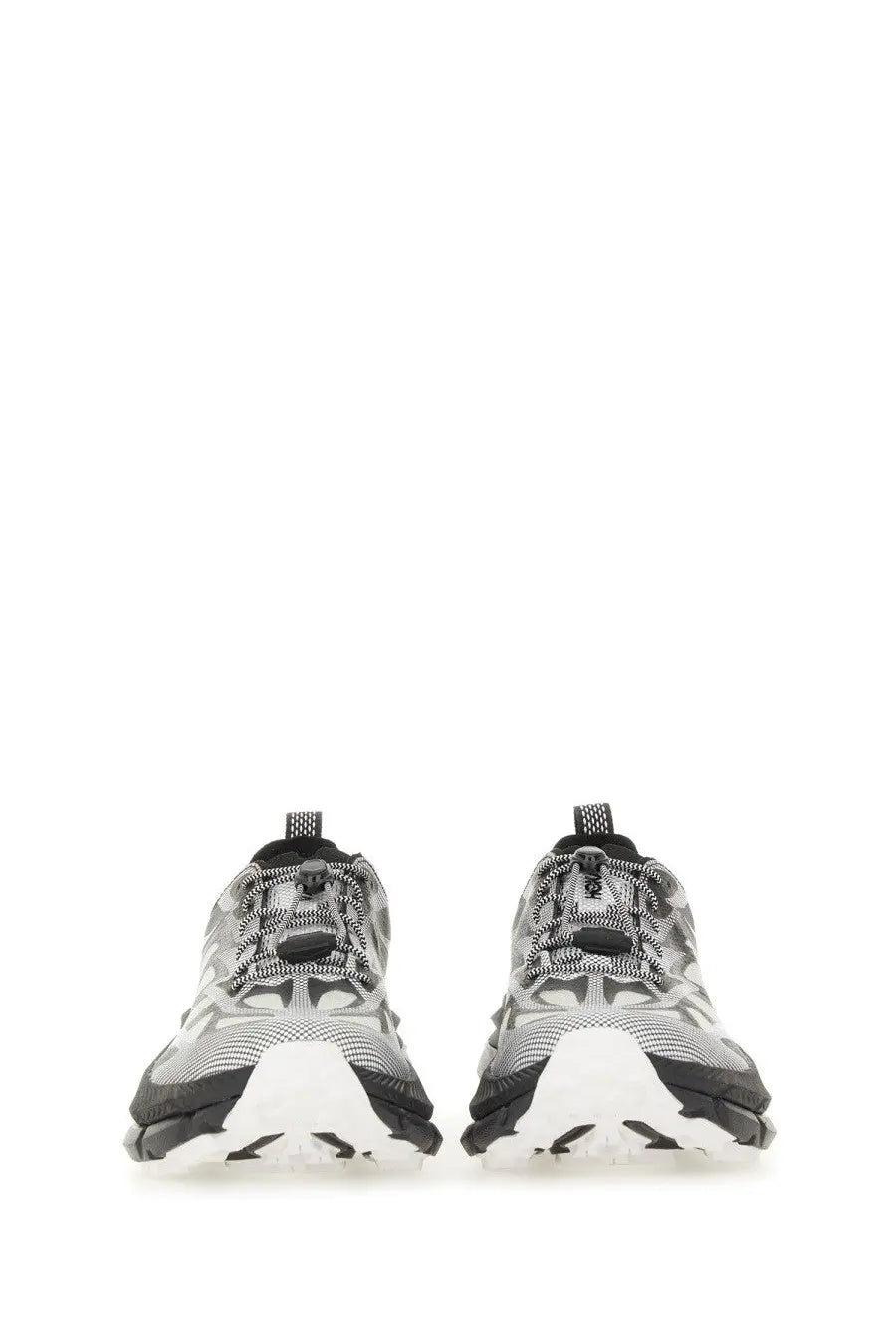 Hoka unisex sneaker Mafate Speed Lite black with black and white patterned textured upper and rubber sole