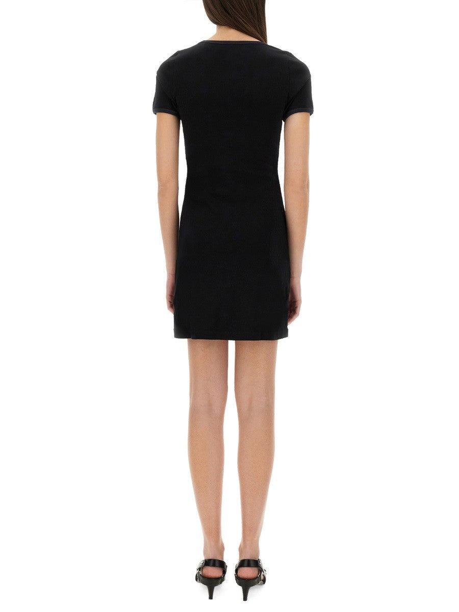 courrèges Women's Holistic Contrast Mini Dress Black