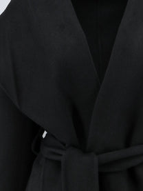 Toteme Women's Hooded Belted Wool Coat Black