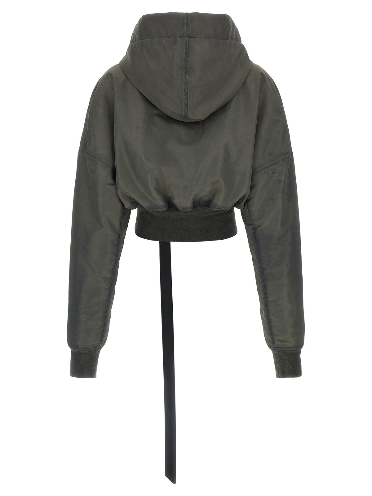 DRKSHDW Hooded Cropped Flight Bomber Jacket Grey, view 2