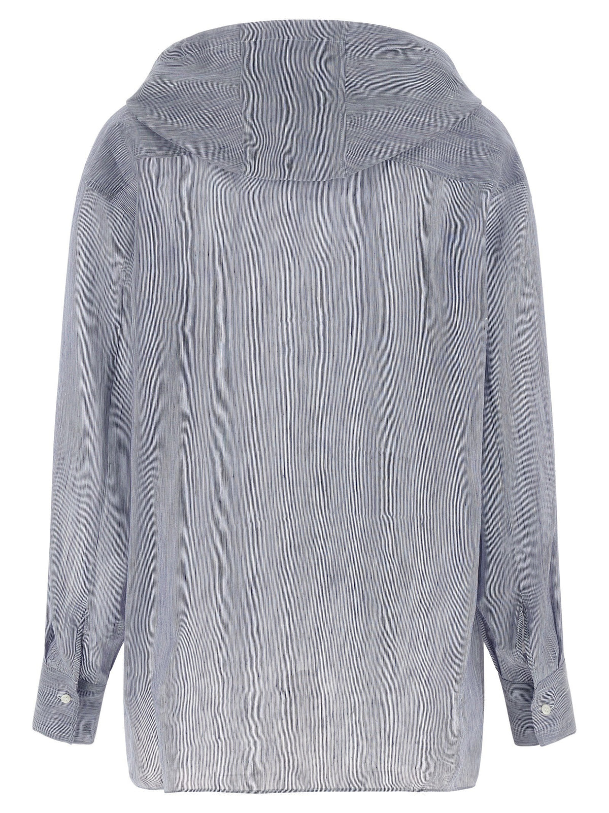 Brunello Cucinelli Hooded Shirt Blue