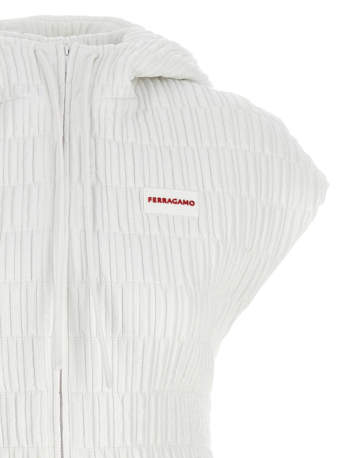 Ferragamo Hooded Vest White