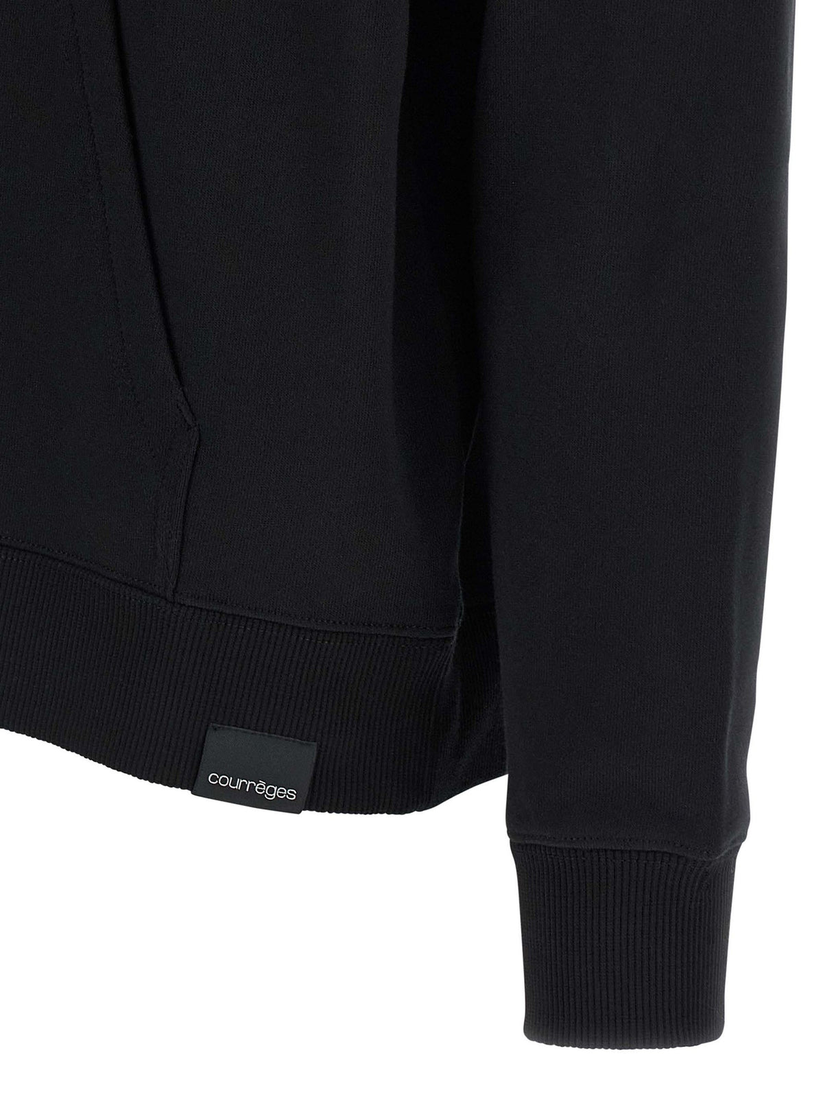 courrèges Hoodie and Scarf Black