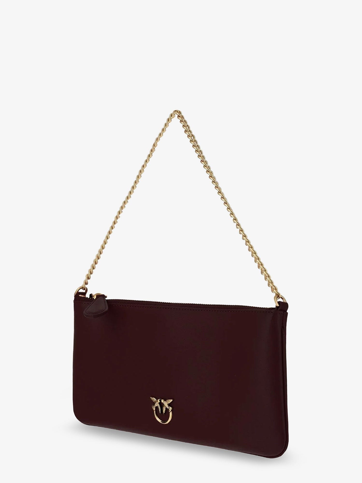 Pinko Women's Horizontal Flat Leather Crossbody Bag Red