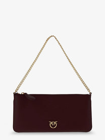 Pinko Women's Horizontal Flat Leather Crossbody Bag Red
