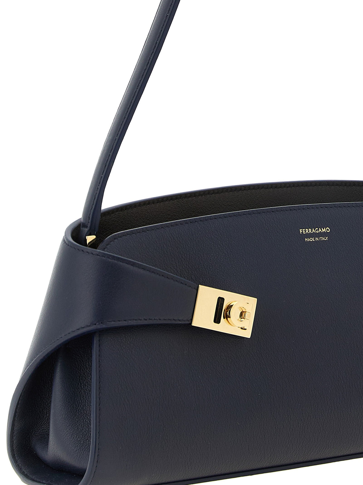 Ferragamo Hug East West Shoulder Bag Blue, view 3