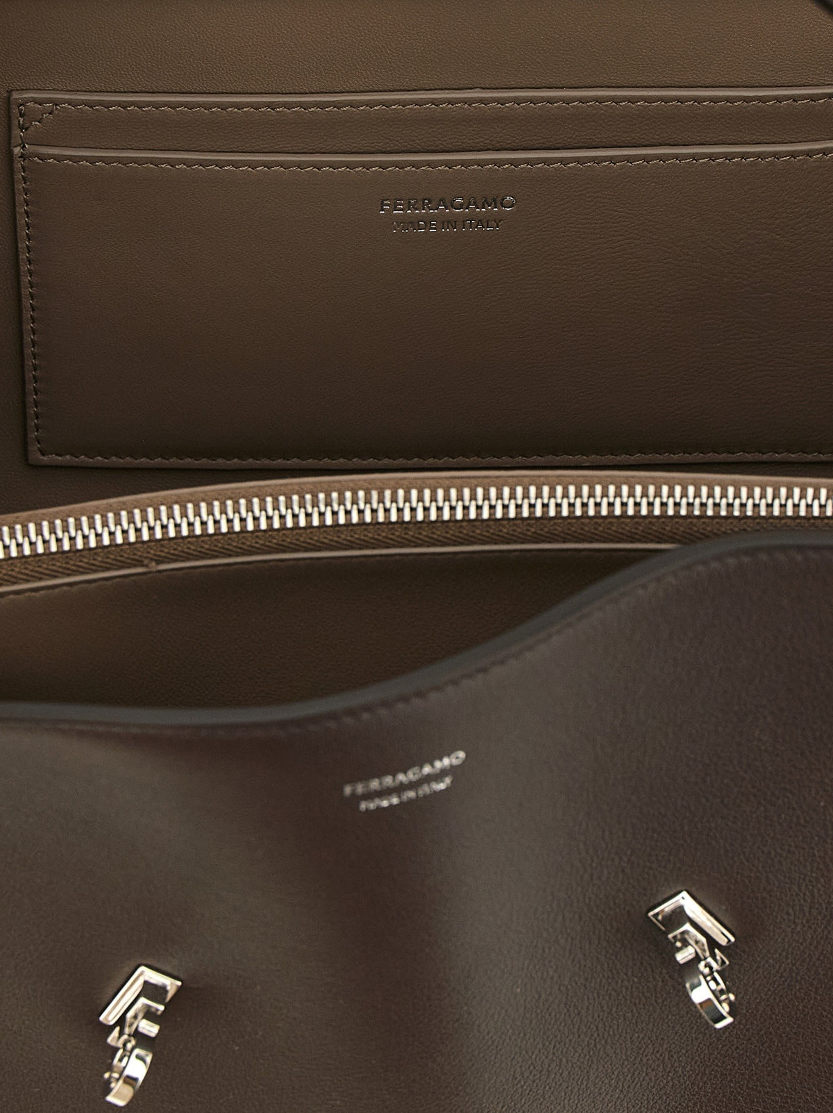 Ferragamo Hug Soft ( ) Shoulder Bag Brown