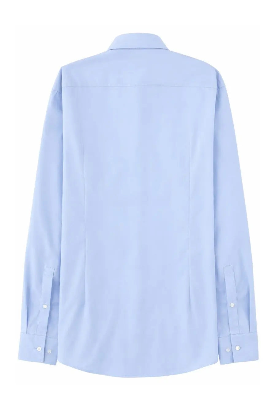 Hugo Boss men’s light blue cotton dress shirt with long sleeves classic collar and buttoned cuffs