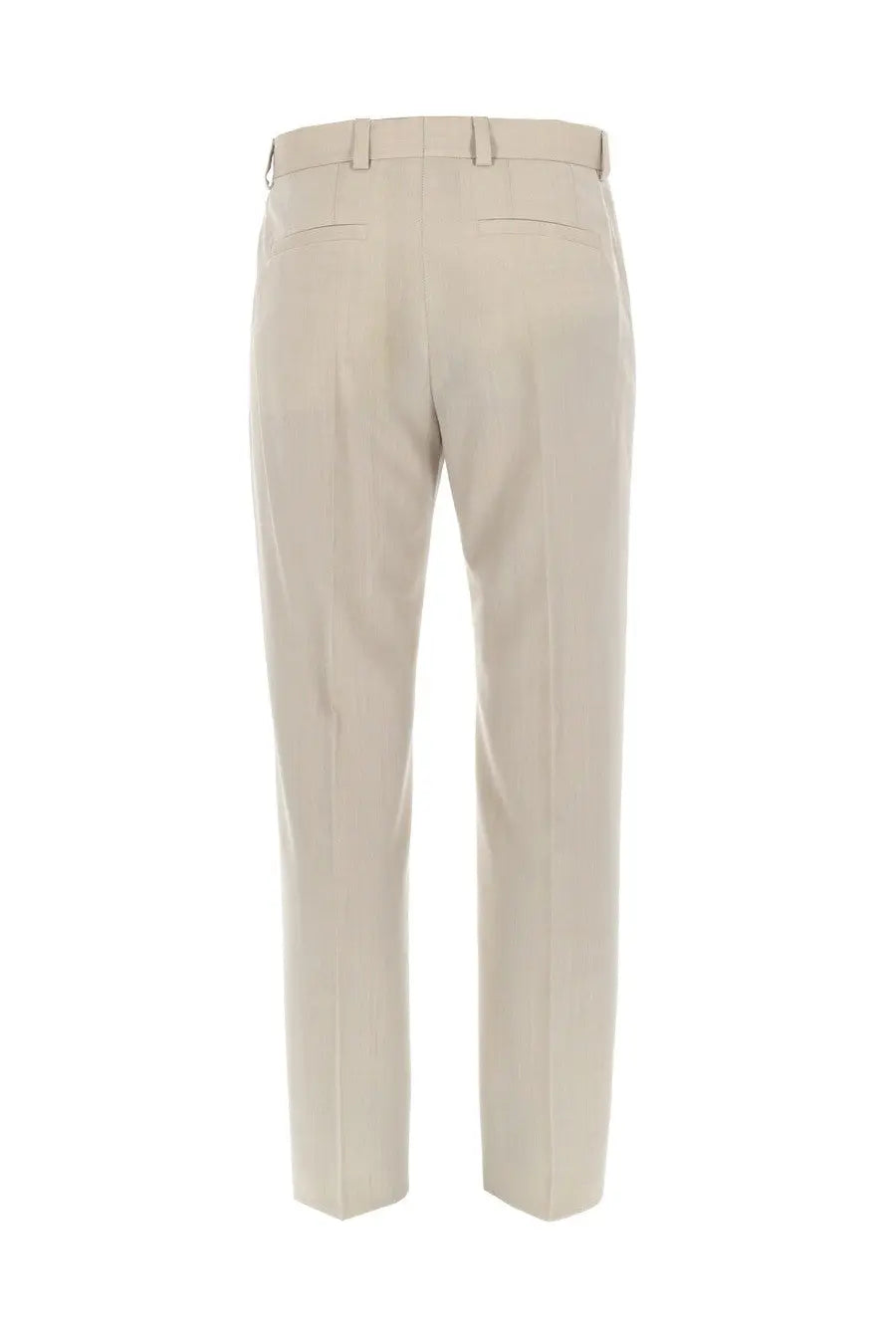 Hugo boss men’s pantalone teagan231x beige tailored trousers with straight-leg cut and subtle back pleats