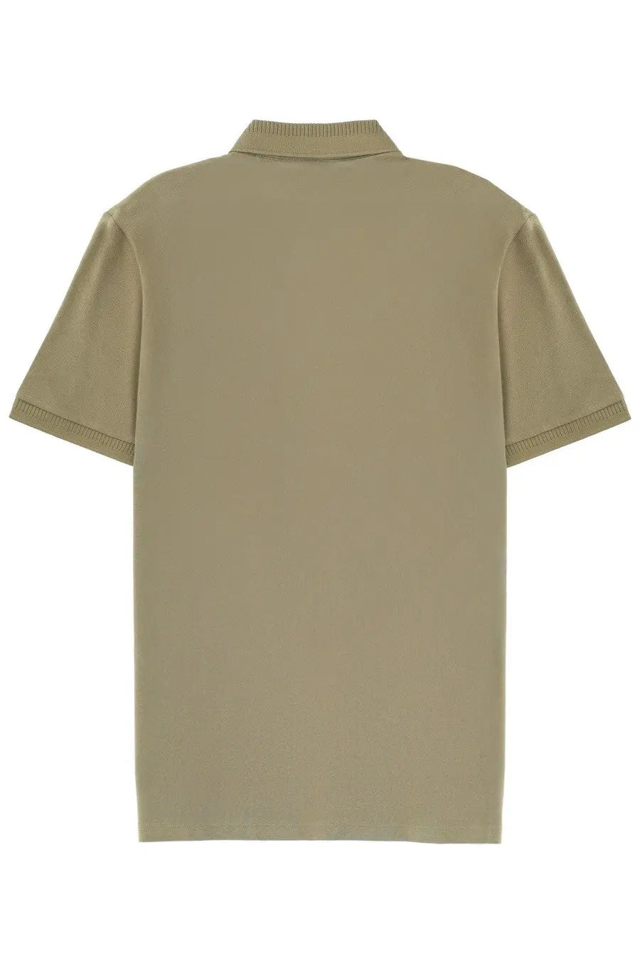 Hugo Boss men’s khaki polo shirt with ribbed collar and cuffs short sleeves casual style