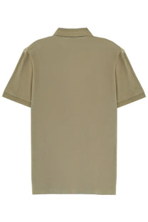 Hugo Boss men’s khaki polo shirt with ribbed collar and cuffs short sleeves casual style