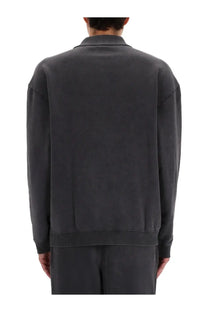 Dark gray soft-textured bomber jacket with ribbed collar and cuffs from hugo boss men’s polo sweatshirt delwy grey collection