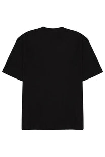 Hugo Boss men’s black oversized t-shirt with relaxed fit and short sleeves in cotton material