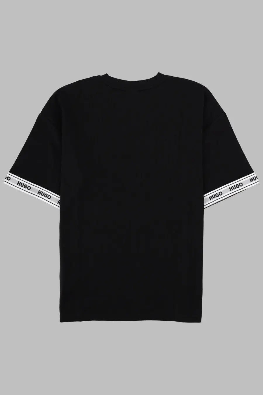 Hugo boss men’s black tade con t-shirt with white logo bands on the sleeves in cotton material