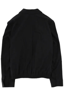 Hugo Boss men’s slim fit black cotton jacket with collar and elasticated hem for a sleek look