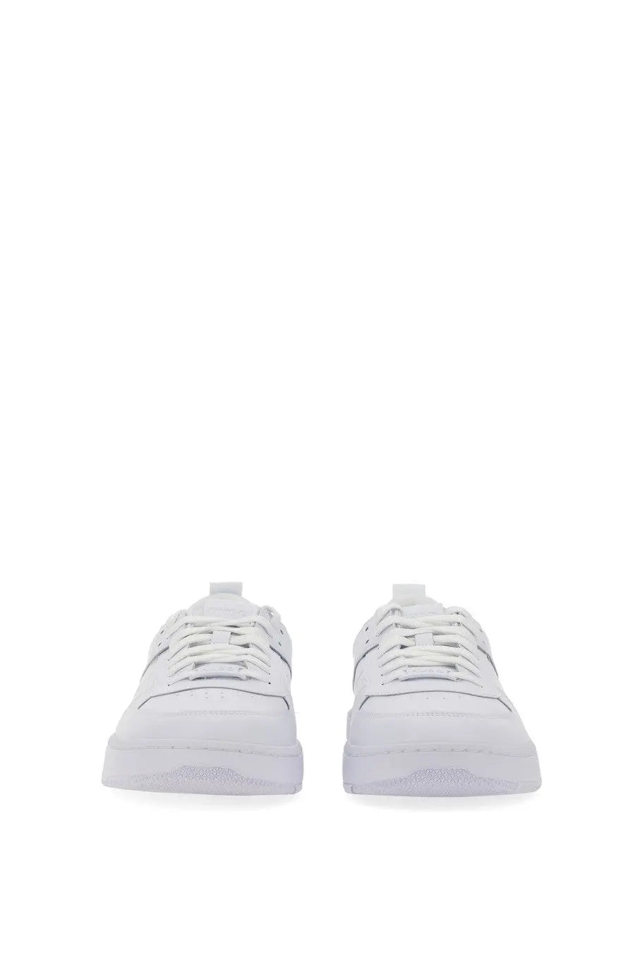 HUGO BOSS men’s white leather sneakers with clean minimalist design and chunky soles for casual wear