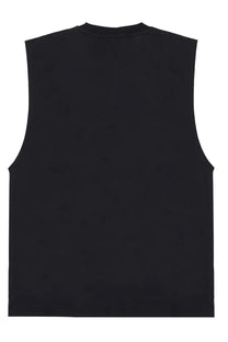 Hugo boss men’s black sleeveless t-shirt with simple crew neck design made from soft breathable fabric