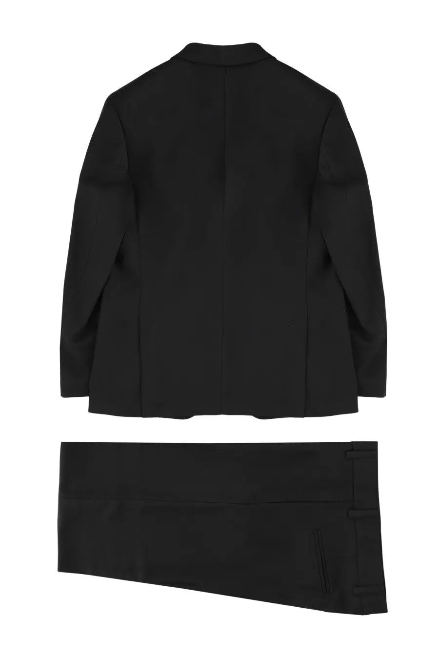 Hugo Boss men’s two piece Karlo Filips dress black tailored suit jacket and trousers in smooth structured fabric