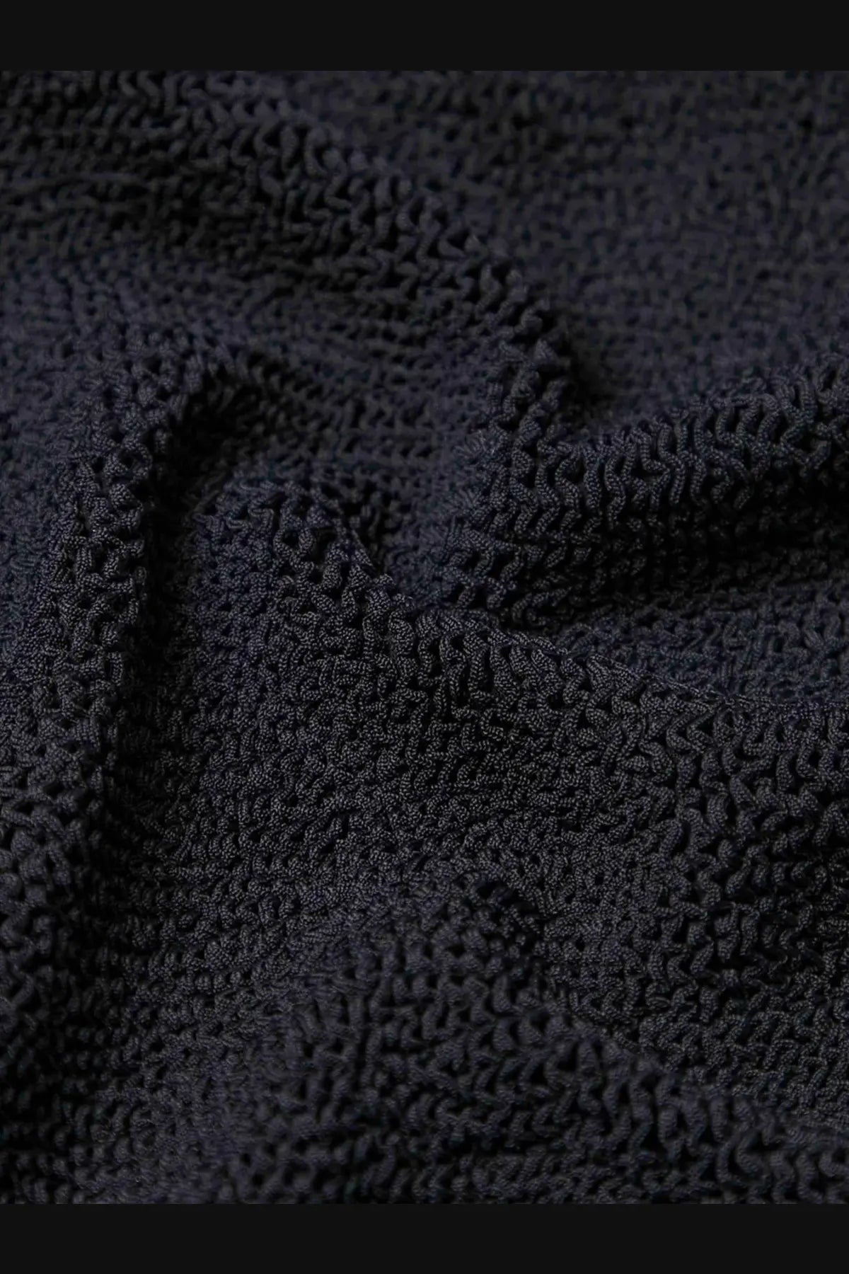 Hunza g womens crinkle fabric one piece swimsuit in black with a plush textured towel looped weave design