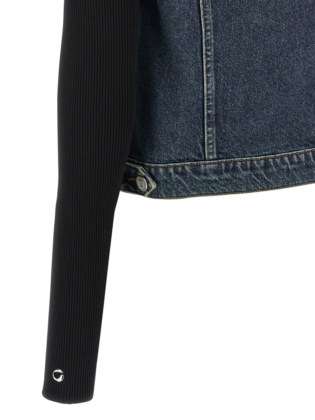 Coperni Hybrid Rib Denim Jacket Blue