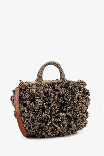 Ibeliv womens coral raffia crossbody bag tiga textured earth toned woven handbag with brown leather strap