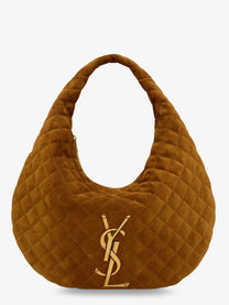 Saint Laurent Women's Icare Hobo Suede Handbag Beige