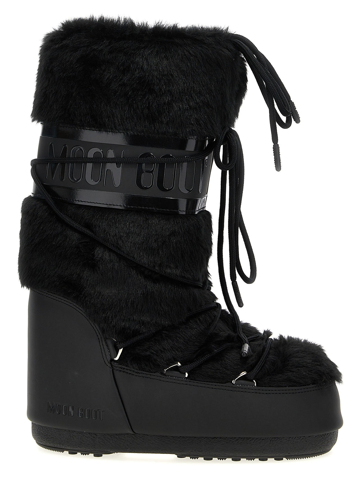 Moon Boot Icon Faux Fur Boots Black