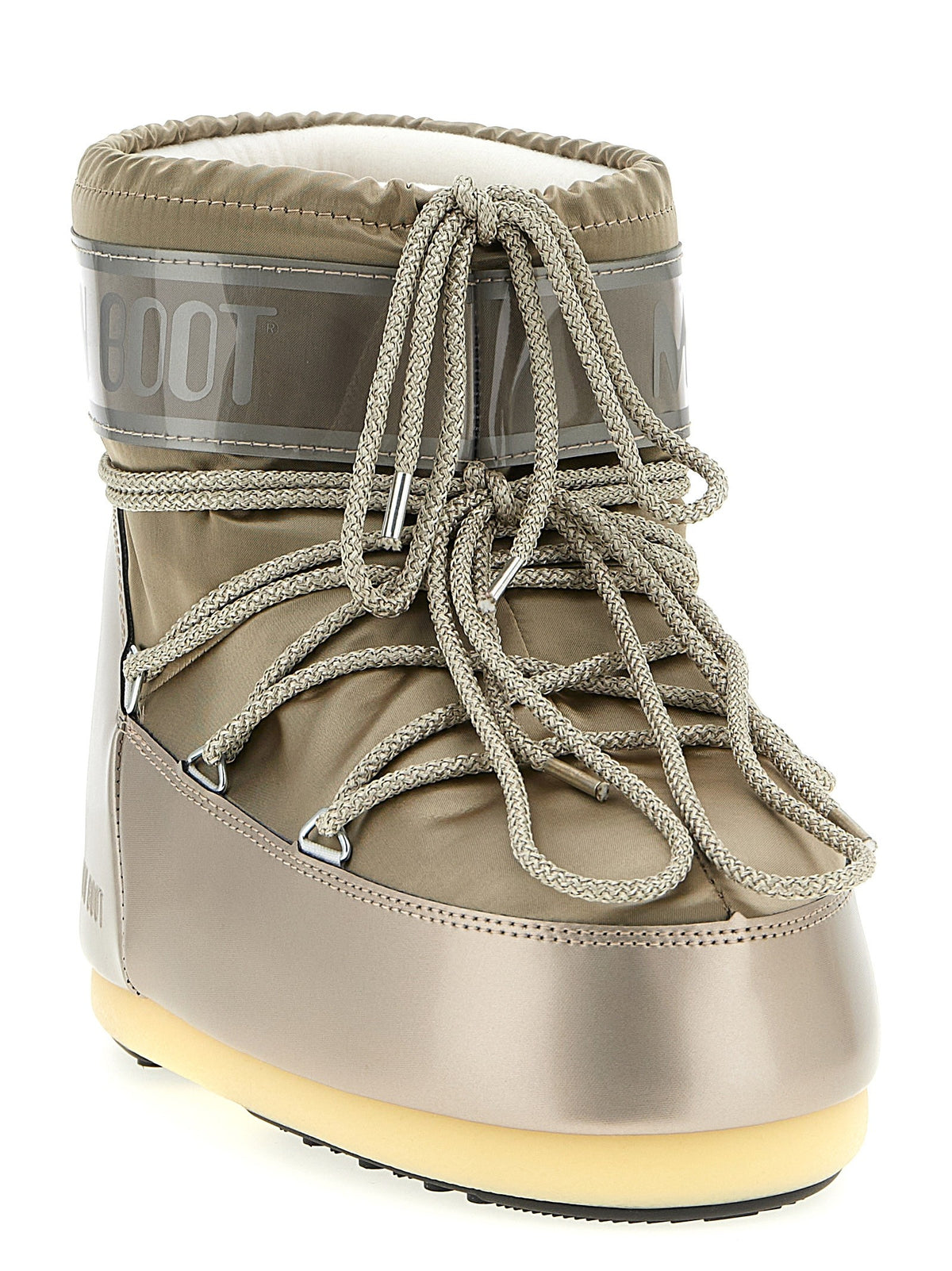 Moon Boot Icon Low Glance Ankle Boots Gold