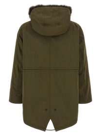 Yves Salomon Army Iconic Short Parka Green
