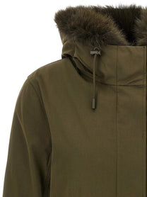 Yves Salomon Army Iconic Short Parka Green