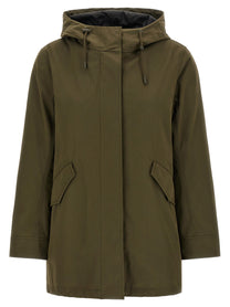 Yves Salomon Army Iconic Short Parka Green