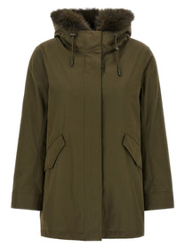Yves Salomon Army Iconic Short Parka Green