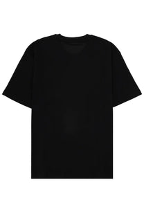 Ih nom uh nit men’s corona mask shirt black short-sleeved crew neck cotton t-shirt front view