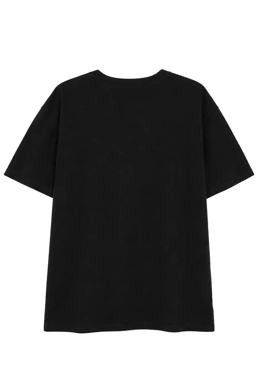 Ih nom uh nit men’s shirt con black oversized black short-sleeved crew neck t-shirt front view