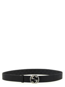 Gucci Incrocio GG Reversible Belt Black