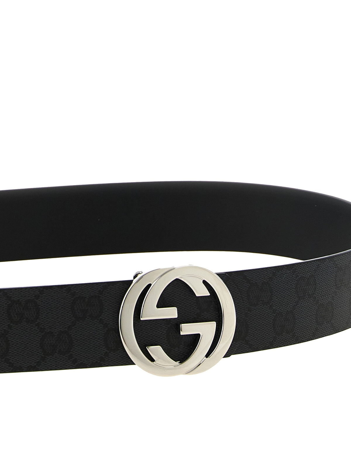 Gucci Incrocio GG Reversible Belt Black