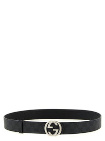 Gucci Incrocio GG Reversible Belt Black