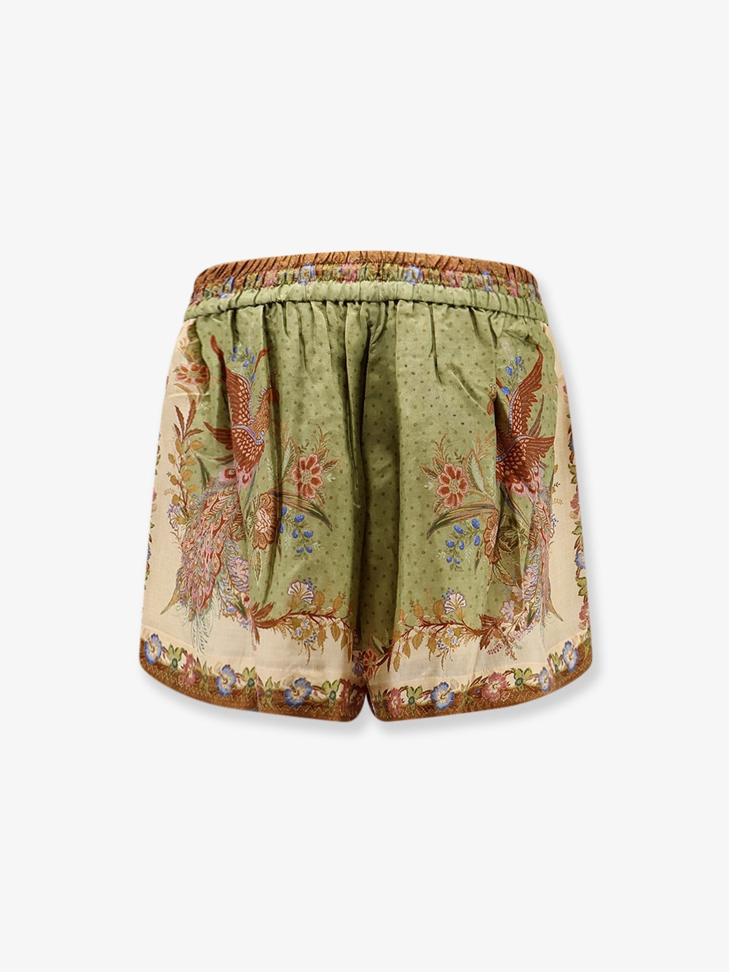 Zimmermann Women's Indra Silk Shorts Green
