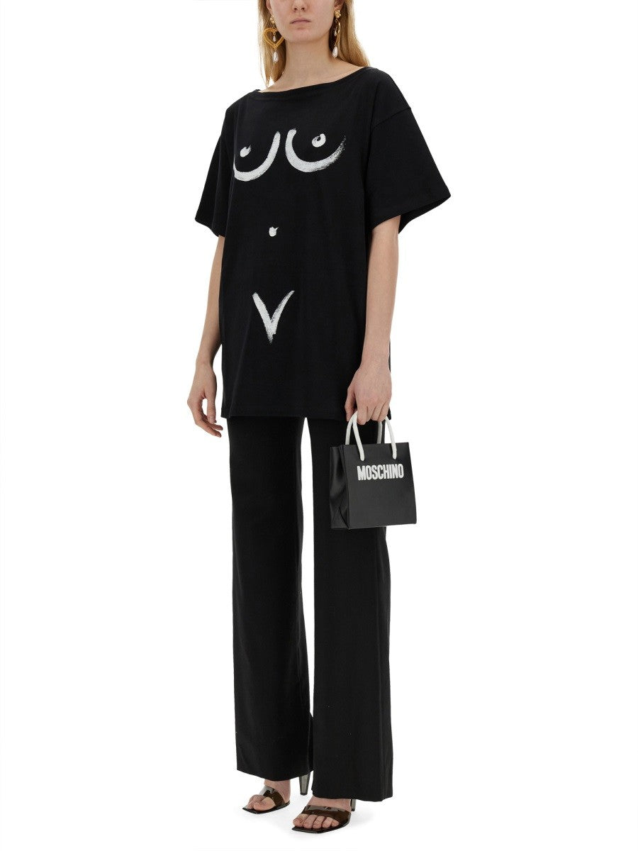 Moschino Women's Interlock Body Print Shirt Black
