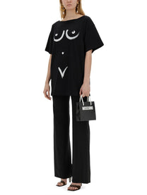 Moschino Women's Interlock Body Print Shirt Black