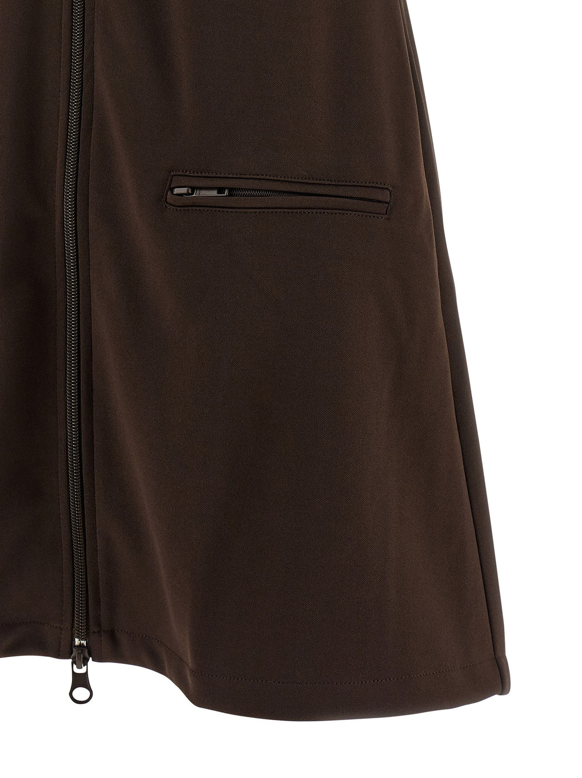 courrèges Interlock Tracksuit Mini Dress Brown