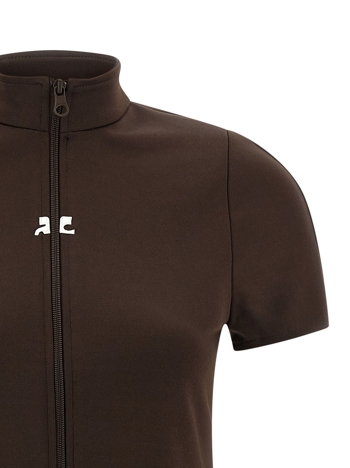 courrèges Interlock Tracksuit Mini Dress Brown