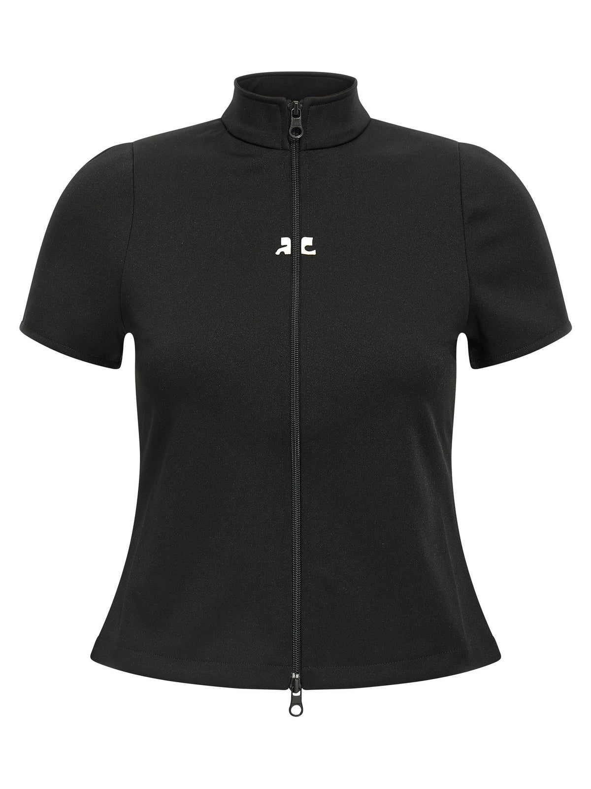 courrèges Interlock Zipped Top Black