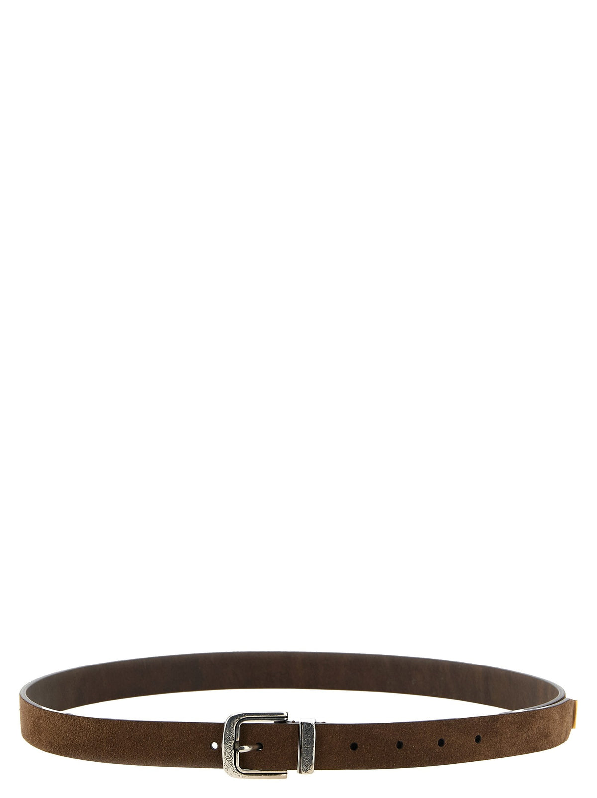 Brunello Cucinelli Inverted Leather Belt Brown