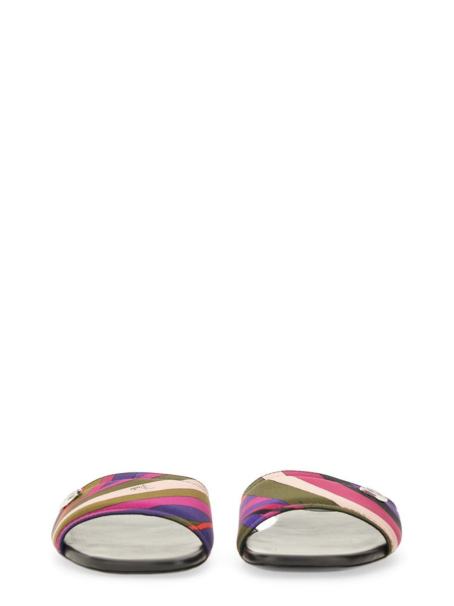 Pucci Women's Iris Print Sandal Multicolor