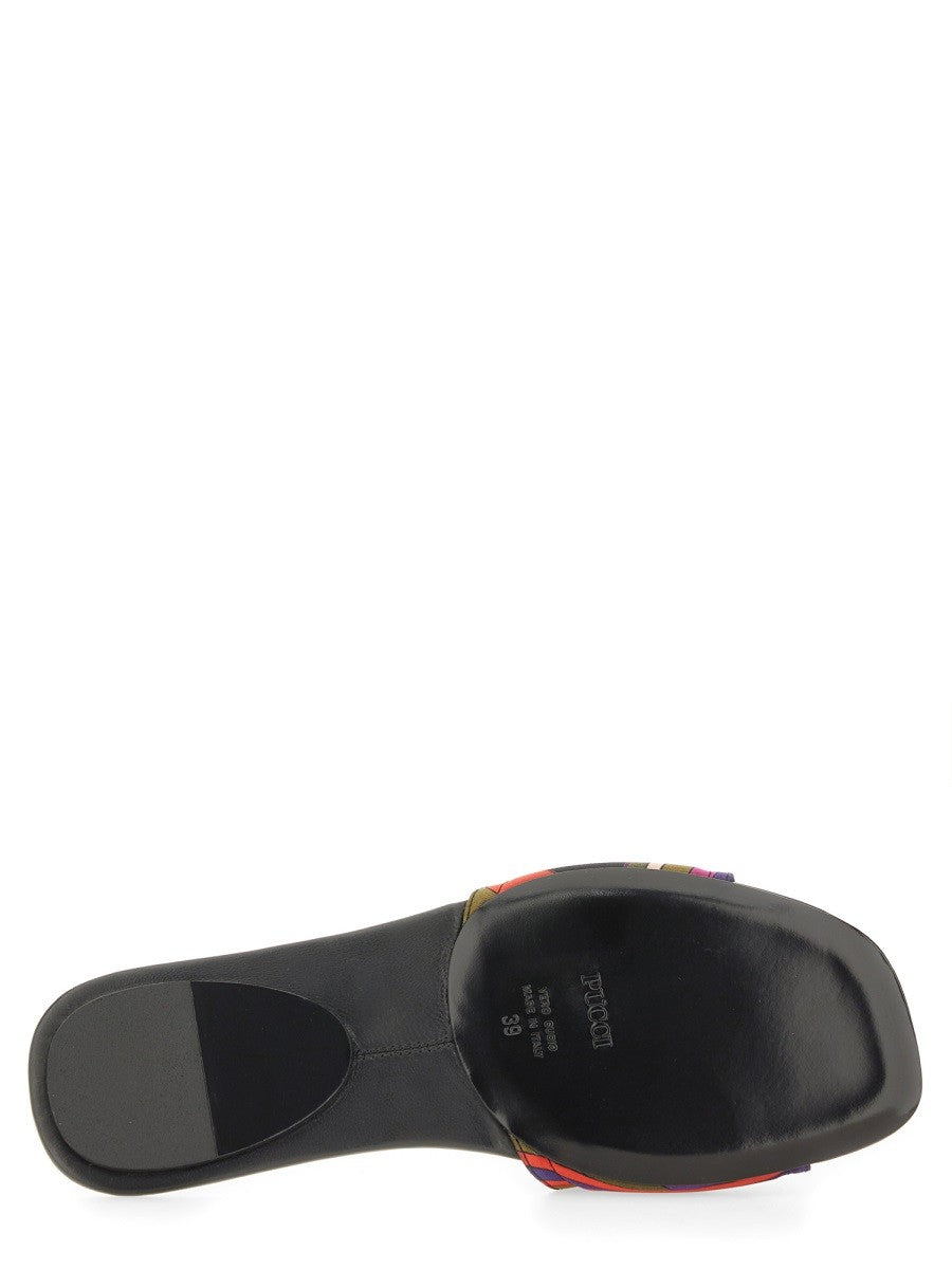Pucci Women's Iris Print Sandal Multicolor